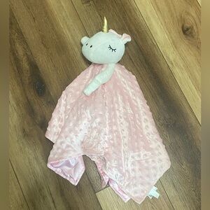 Unicorn snuggle blankie paci holder NWOT minky